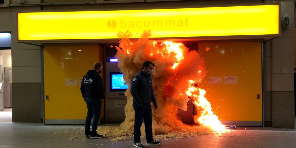 Incidente: un ladro provoca l'esplosione di uno sportello bancomat a Lazise, Verona