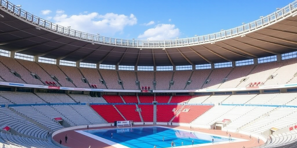 Lavori di copertura dello stadio del nuoto ai Giochi del Mediterraneo avviati dal Gruppo Ferraro