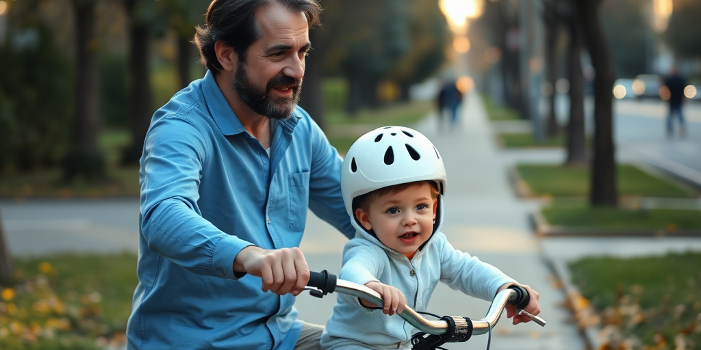 L’uomo che aggiusta la bici del bambino