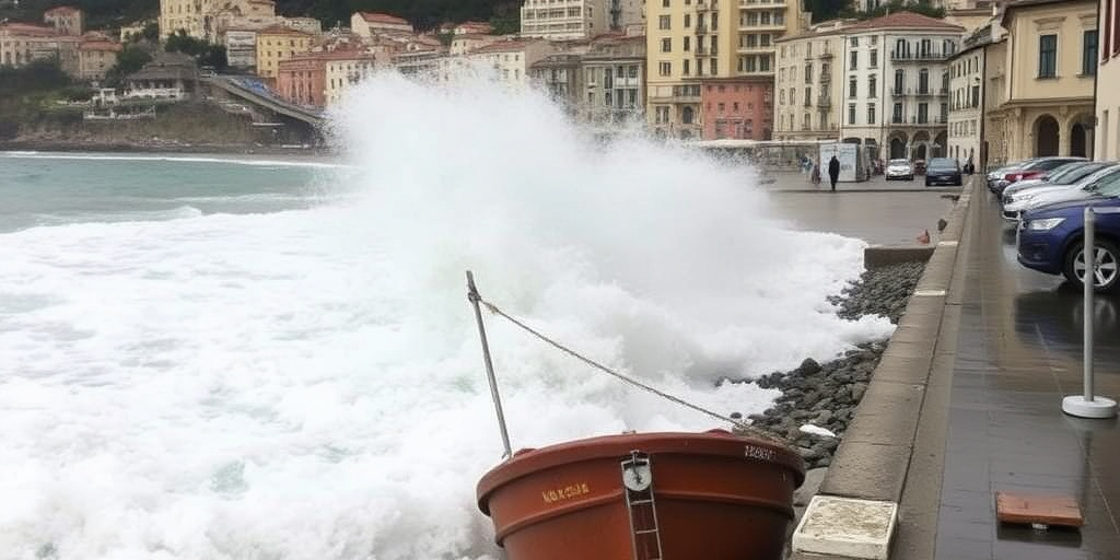 Maltempo in Campania: onde di 3 metri isolano Capri, Ischia e Procida, sospendono traghetti e causano danni fino al Cilento
