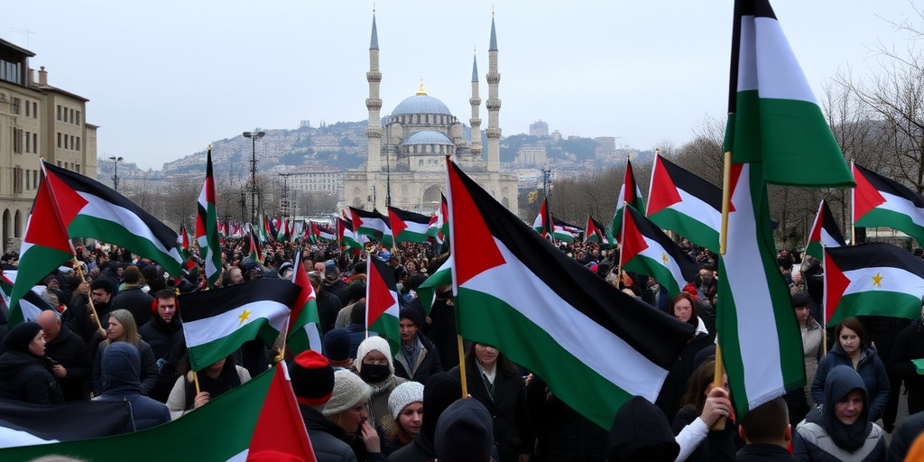 Marcia di solidarietà con la Palestina a Istanbul raccoglie oltre 500.000 partecipanti