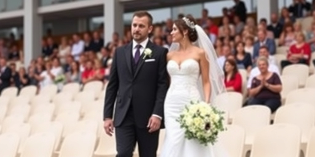 Matrimonio in stadio senza permesso: denuncia e intervento della polizia