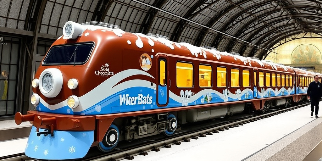 Milano ospita il treno di cioccolato più lungo al mondo: Winter Games Express in gara per il record Guinness