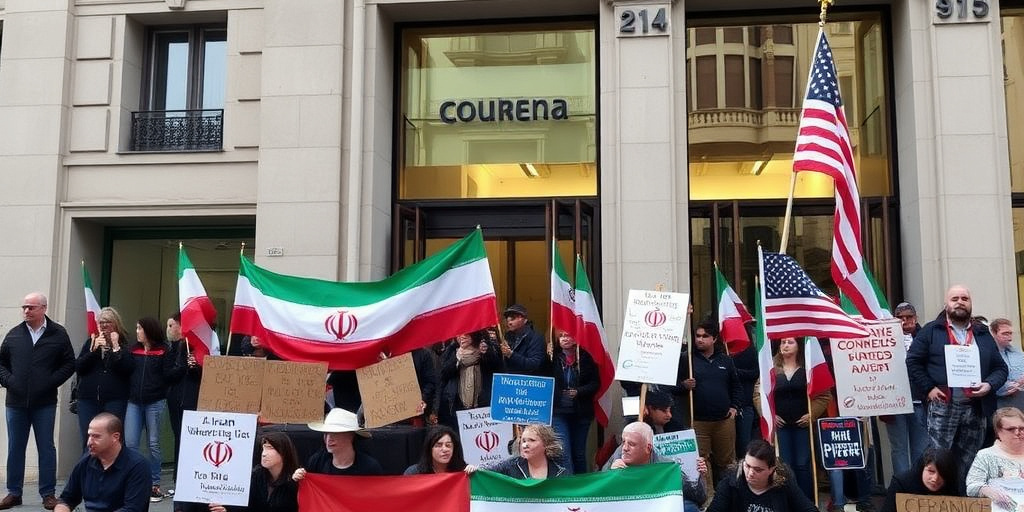Milano: sit‑in davanti al Consolato USA per chiedere sostegno ai protestanti iraniani