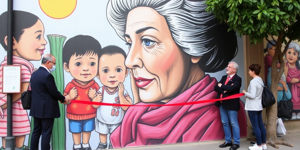 Murales all'Istituto Giuliano da Sangallo onora la fondatrice di Save the Children