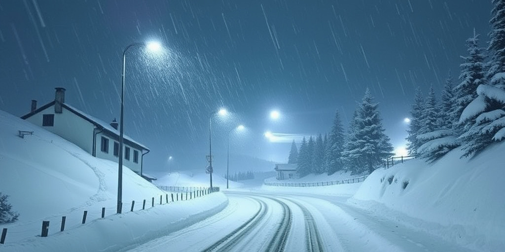 Neve notturna sull'Appennino Parmense: precipitazioni intense sopra i 700 m, strade percorribili e soccorso operativo