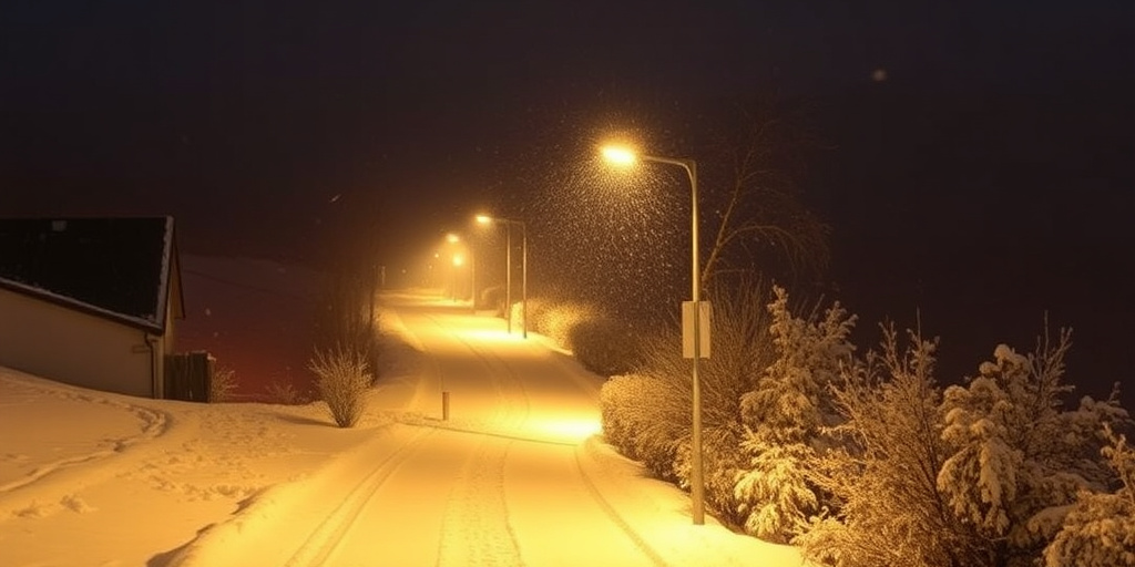 Nevicata intensa di notte a Enna e nelle colline delle Madonie