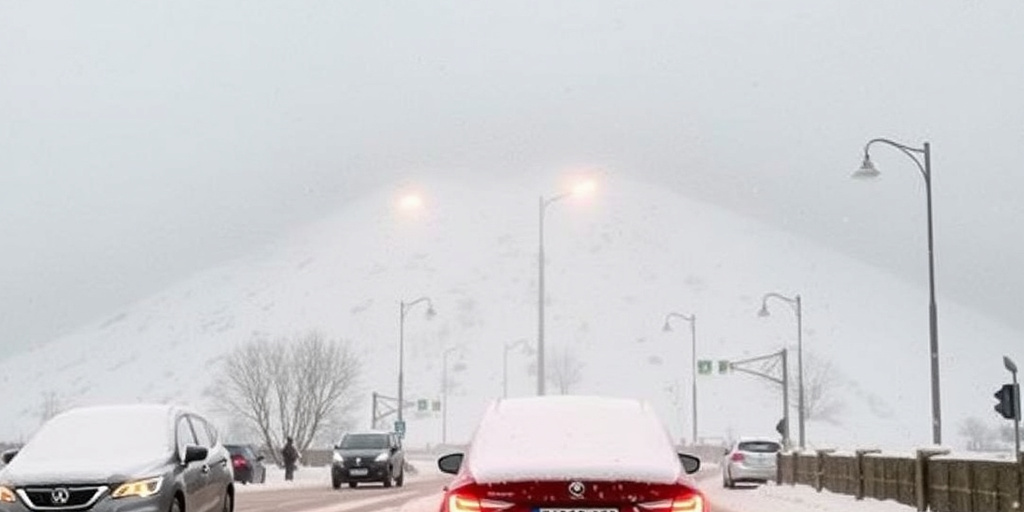 Nevicata sul Monte Serra: 10 cm di neve rallentano il traffico