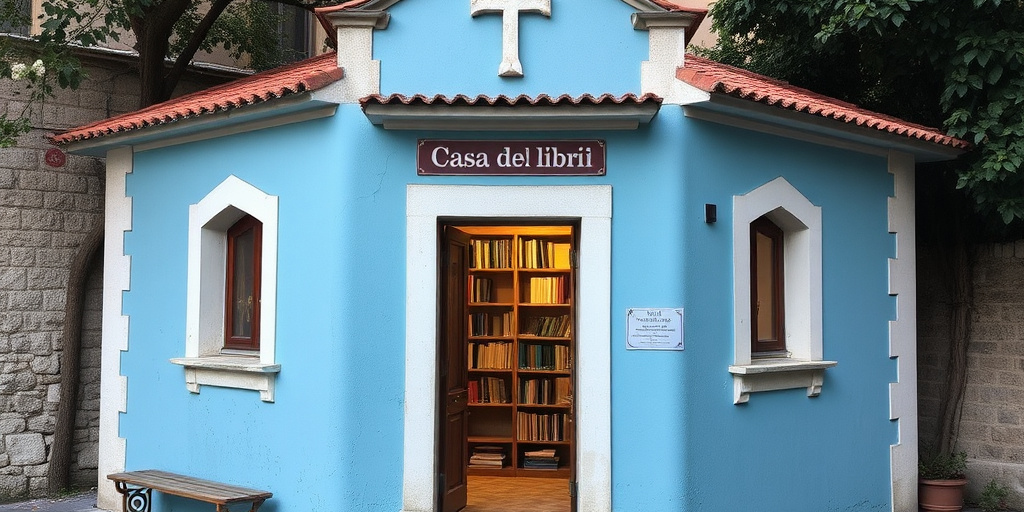 Padre e nonno costruiscono tettoia per proteggere la Casa dei libri a Palermo