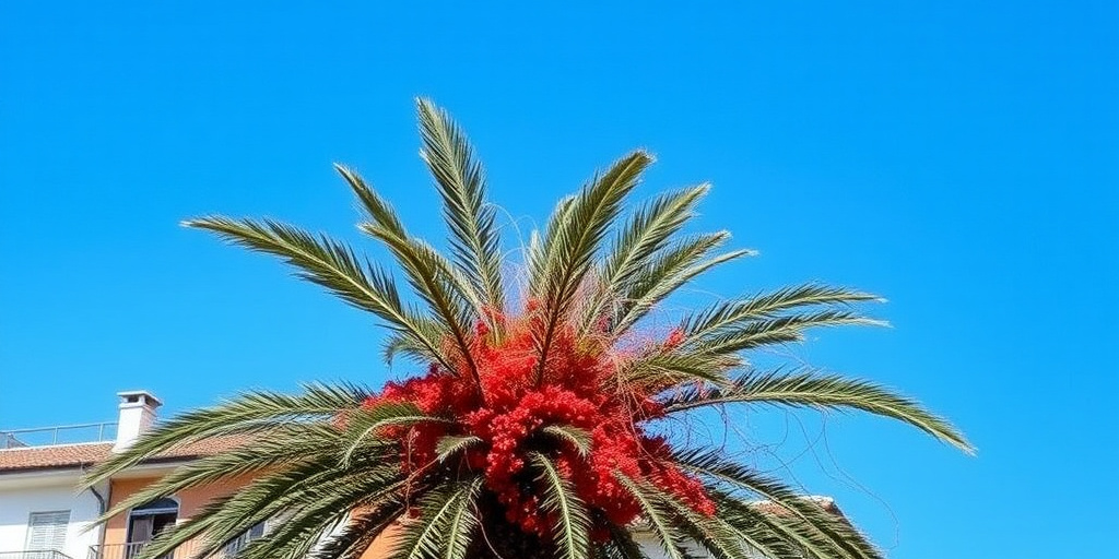 Palma di Genova crolla a causa di punteruolo rosso, quasi tocca passante