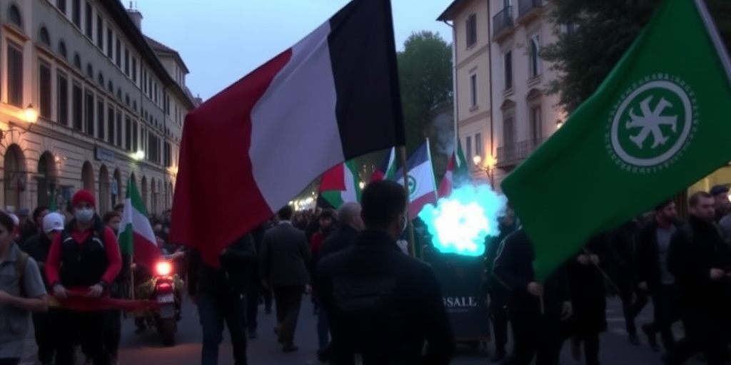 Piacenza adotta dispositivo di ordine pubblico per separare manifestazioni del Comitato Remigrazione e Riconquista e del corteo antifascista