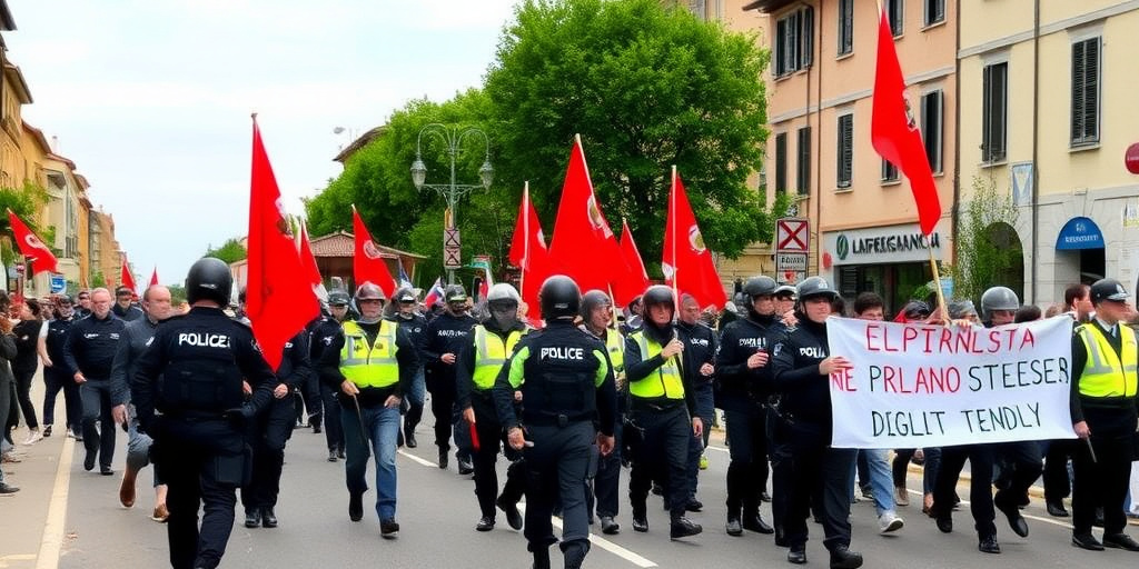 Piacenza: cortei pro‑remigrazione e antifascisti si svolgono pacifici con forte presenza di polizia