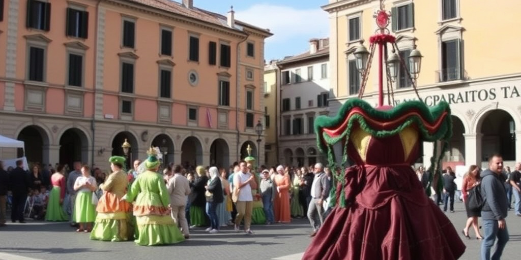 Piazza del Popolo rimane fulcro del Carnevale di Ascoli nonostante i lavori al Palazzo dei Capitani