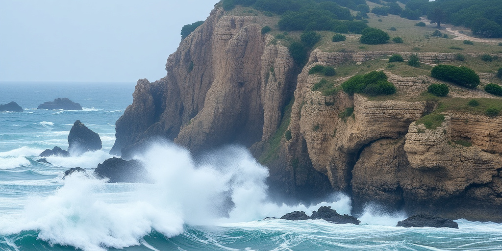 Piogge continue, venti forti e onde da 3‑4 metri in Sardegna occidentale