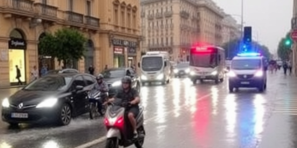 Pioggia a Napoli: Via Acton fratturata, traffico rallentato
