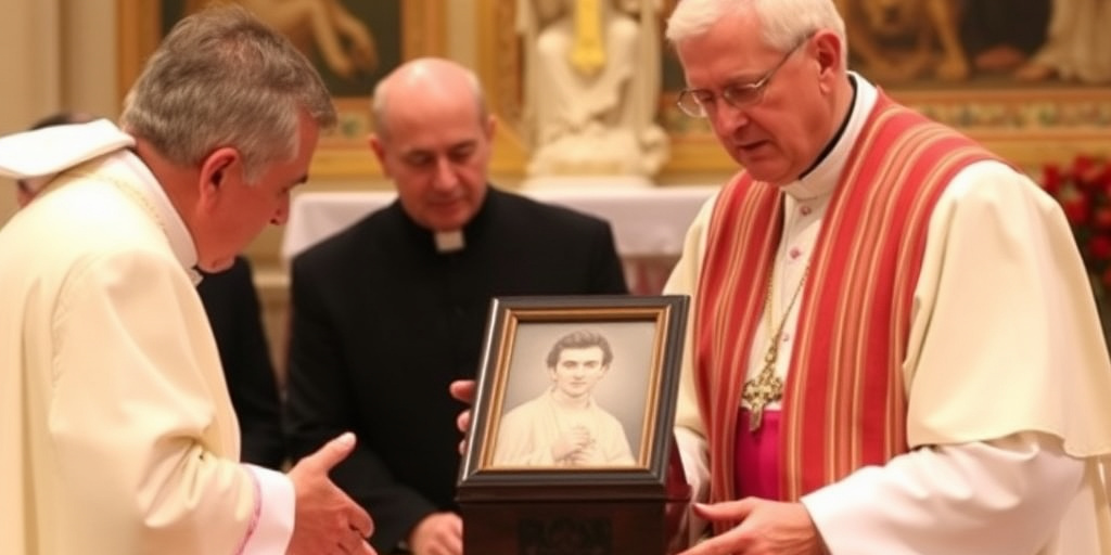 Presentazione delle reliquie di Pier Giorgio Frassati a Roma con il cardinale Parolin