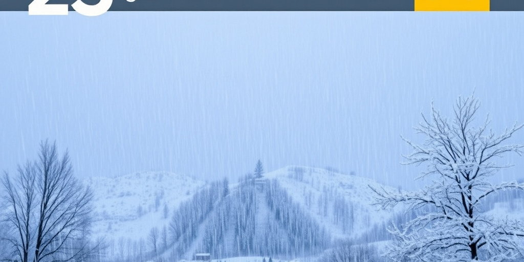 Previsioni meteo per il 23 gennaio: pioggia, neve e temperature da 2 °C a 5 °C