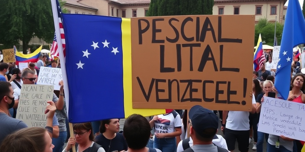 Protesta a Perugia contro l'azione degli Stati Uniti in Venezuela