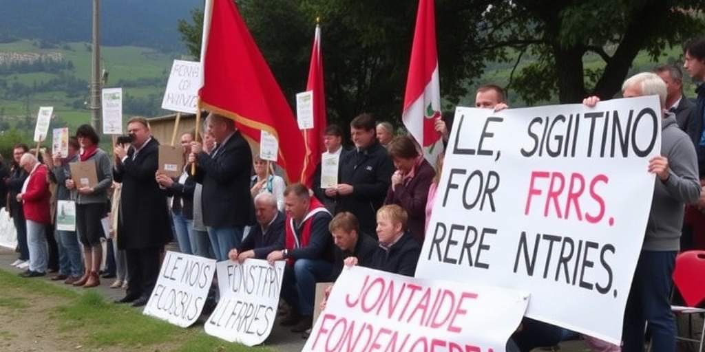 Protesta delle comunità di Avellino contro la costruzione di una fonderia nella zona DOCG