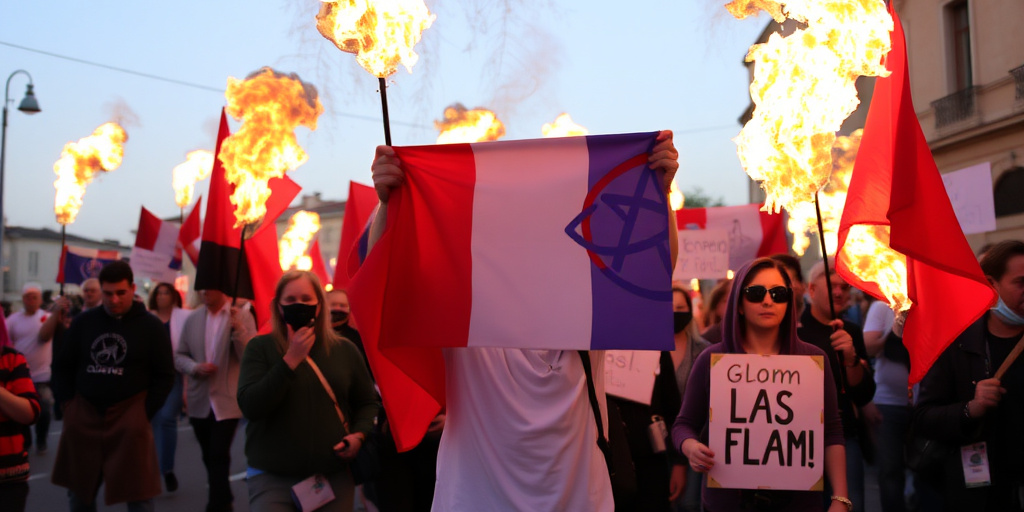 Proteste a Pesaro durante il passaggio della fiamma olimpica: manifestanti contro Leonardo e Israele