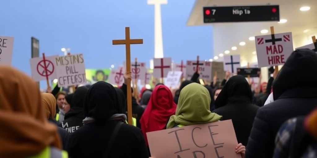 Proteste all'aeroporto di Minneapolis: 100 religiosi fermati per opposizione all'ICE