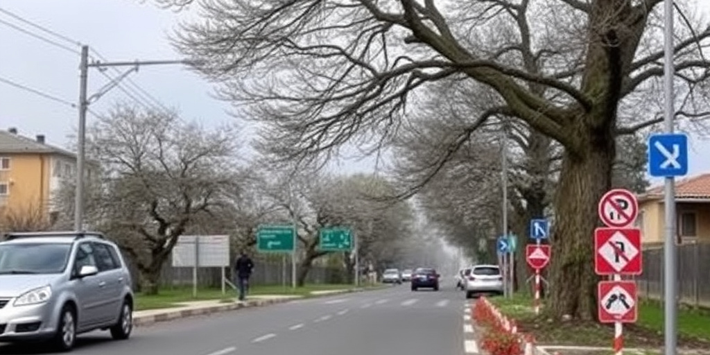 Quercia cade a Fano, blocca la strada principale e isolano quattro famiglie per alcune ore