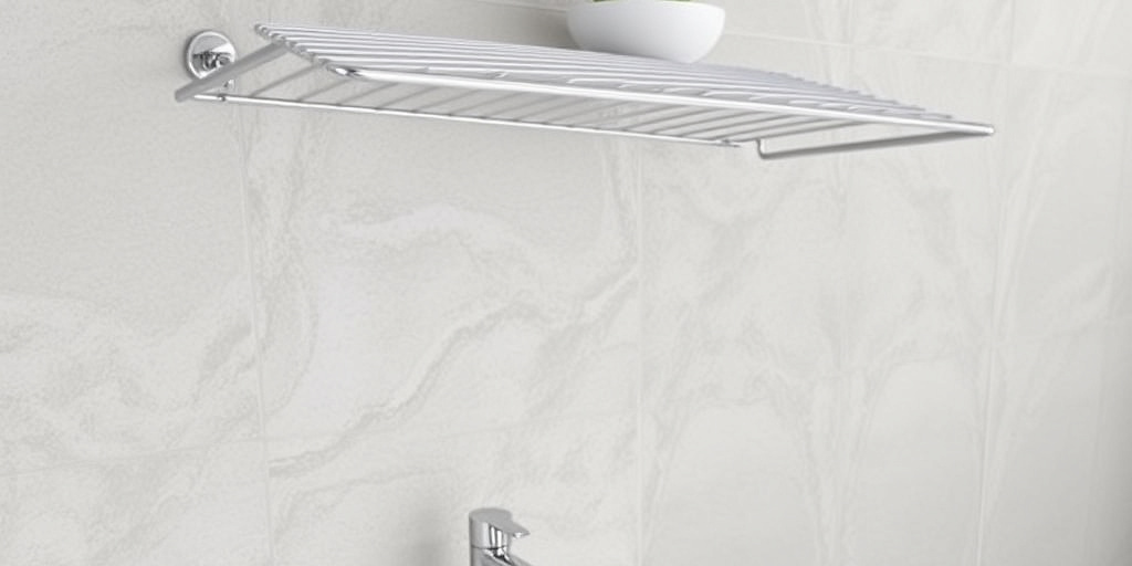 Questo puoi farlo: montare una mensola regolabile in metallo sopra il lavandino