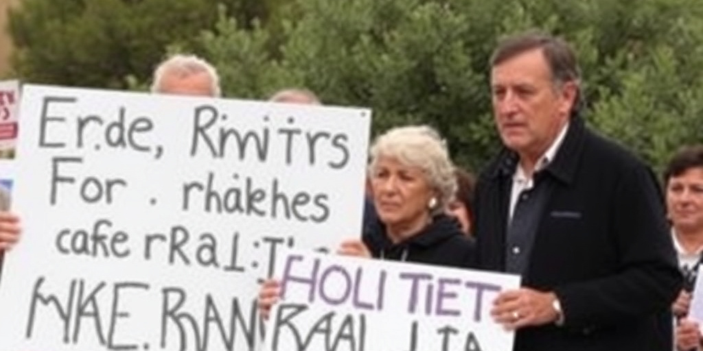 Residenti del kibbutz Holit protestano contro visita del Primo Ministro e del Ministro della Sicurezza.