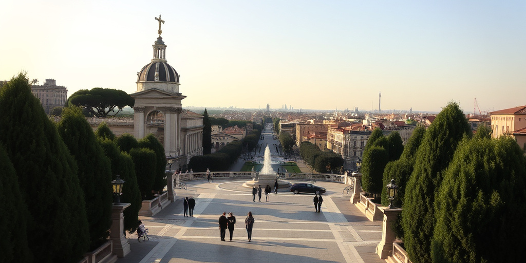 Restyling del Pincio a Roma: lavori di ristrutturazione della terrazza, muraglioni e pavimentazione, finanziati dal PNRR.
