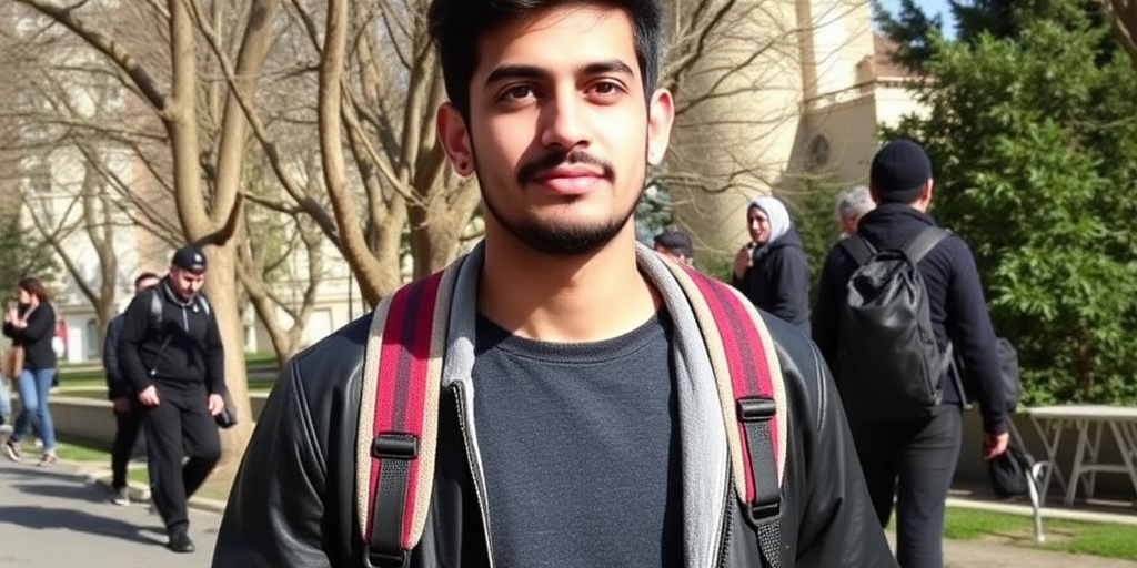 Reza, studente iraniano in fuga, studia in Italia con speranza di futuro europeo