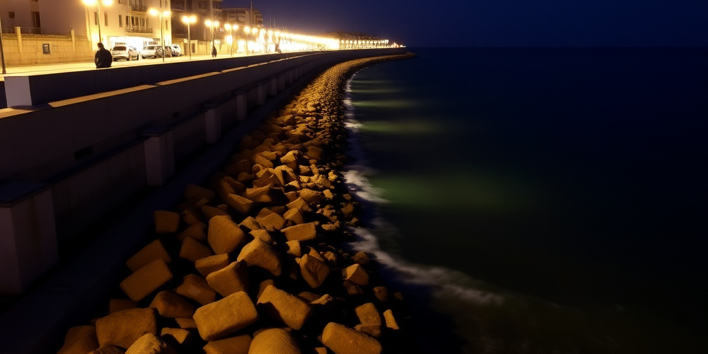 Rimozione delle praterie di posidonia lungo il lungomare di Bari