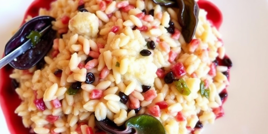 Risotto al radicchio di Chioggia con chianti: ricetta di Meera Sodha