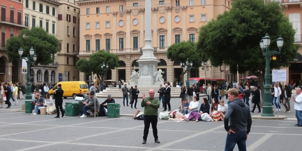 Roma: Piazza Vittorio in crisi, residenti protestano contro accampamenti e degrado