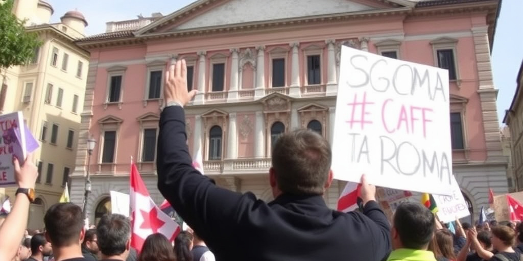 Roma: assemblea pubblica protesta contro sgombero di edificio.