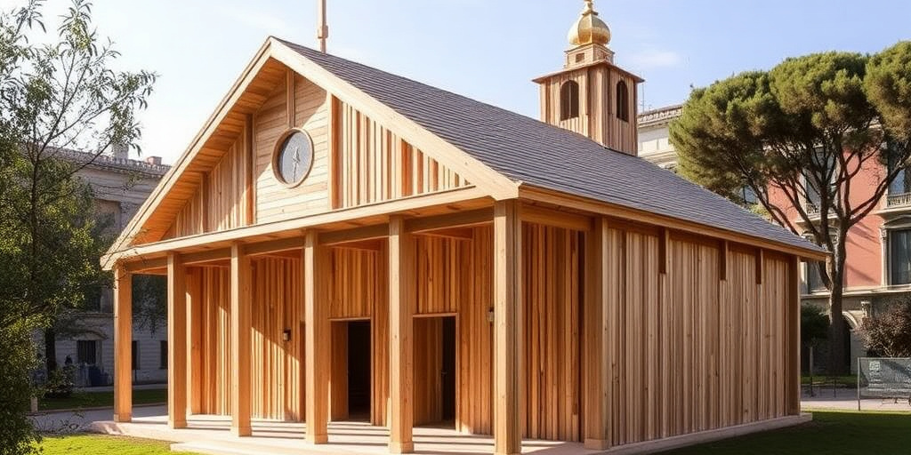 Roma avvia la costruzione di cinque chiese in legno per spazi sostenibili e versatili