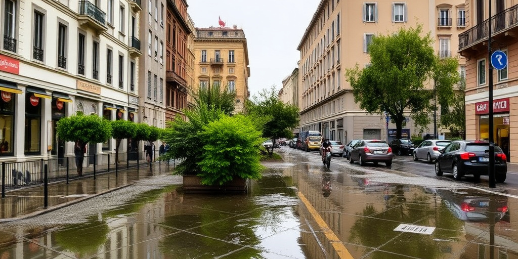 Roma sotto l’acqua: chiusure di via Collatina a viale Jonio per allagamenti