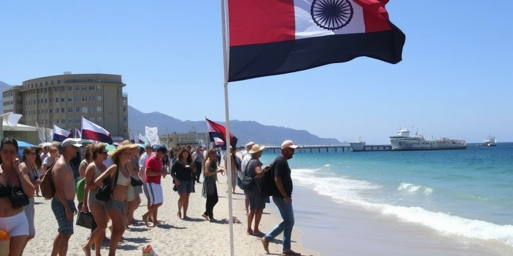 Salerno: protesta sulla spiaggia contro l'ampliamento del porto