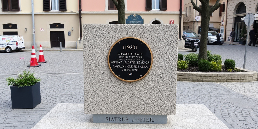 Sanremo: pietra commemorativa per la famiglia ebrea deportata a Auschwitz