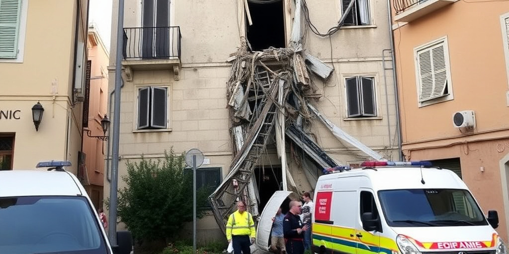 Sassari: crollo di un solaio in via Rizzeddu, evacuazione di 15 famiglie, nessun ferito