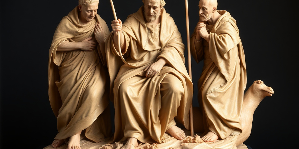 Scultura di Domenico Sepe in legno di naufragio consegnata al papa Leone XIV