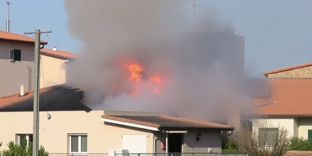 Solaio crolla dopo incendio a Brindisi: vigili del fuoco in cerca di una persona