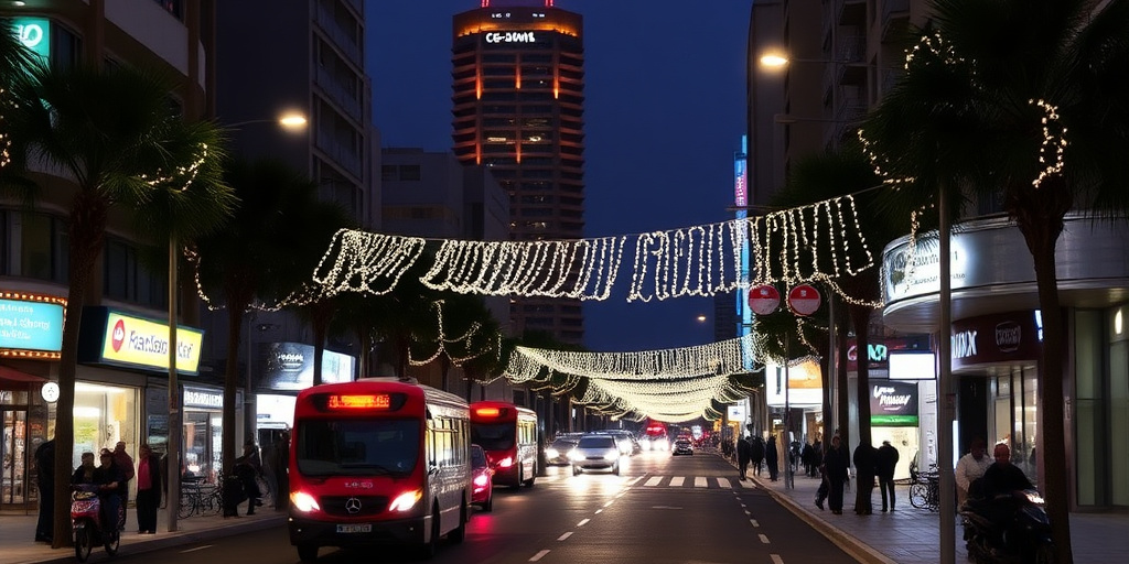 Strada di Tel Aviv si anima come un casinò tra le 19:30 e le 20:30