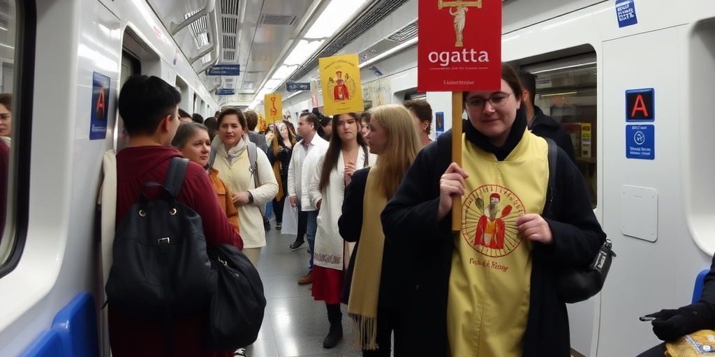 Studenti di AbaCt allestiscono mostra di 44 manifesti nella metro di Catania per celebrare 900 anni delle reliquie della Patrona