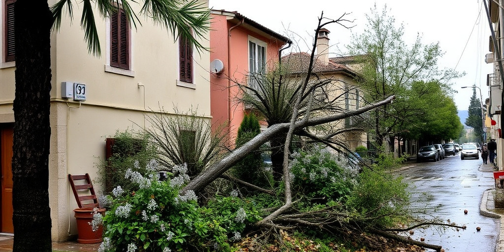 Taranto colpita da temporale: allagamenti e alberi caduti