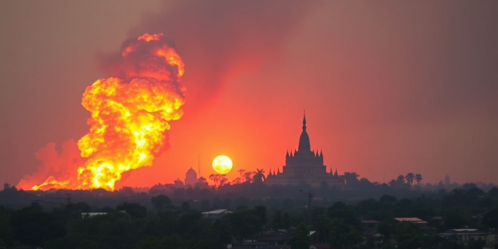 Tentativo di sabotaggio elettorale in Myanmar: incendi, droni e bombe da gruppi terroristici