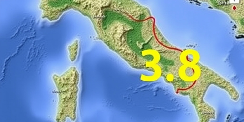 Terremoto di magnitudo 3,8 registrato a 20 km da Catanzaro