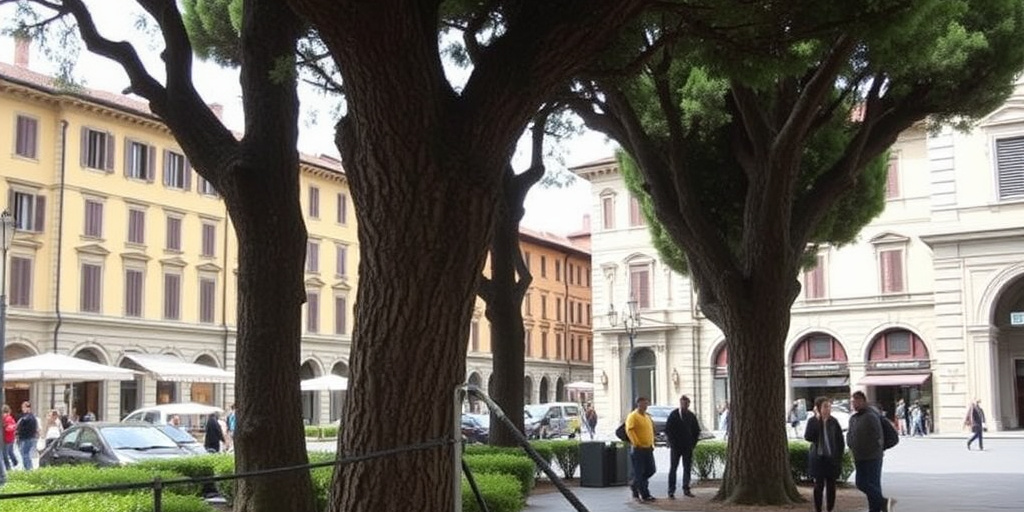 Tramvia a Firenze: rimozione dei pini di Piazza Donatello suscitata polemica