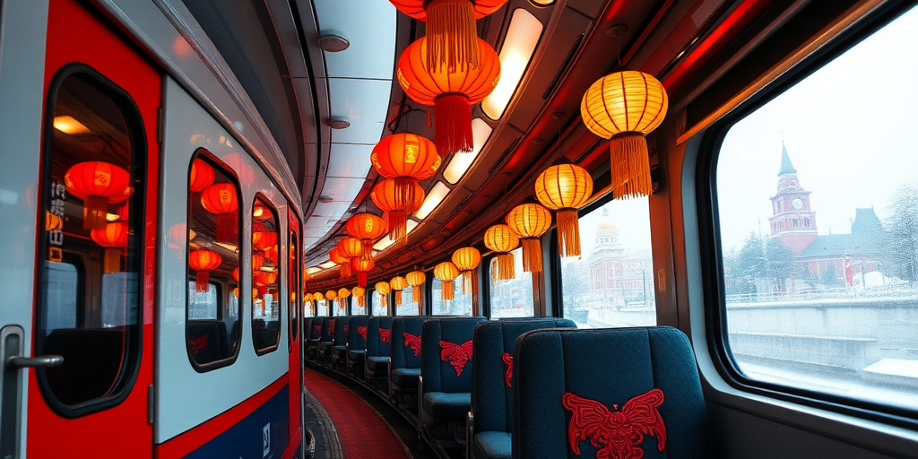 Treno della Cina‑Europa porta lanterne di Sichuan a San Pietroburgo per il Capodanno cinese