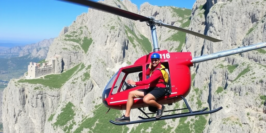 Turista di 28 anni salvato da elicottero dopo caduta in parapendio a Baunei