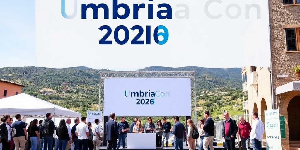 UmbriaCon 2026 avvia l'evento a Bastia Umbra, promuovendo le industrie creative e i giovani
